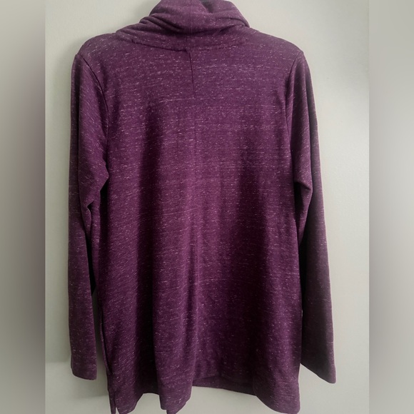 J. Jill Plum purple Cowl Neck tunic top with pockets size medium - Picture 8 of 9